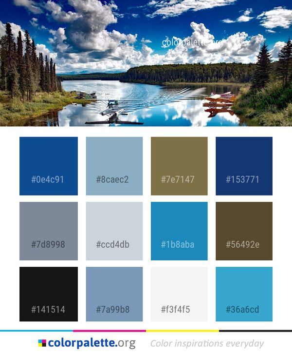 Nature Sky Reflection Color Palette