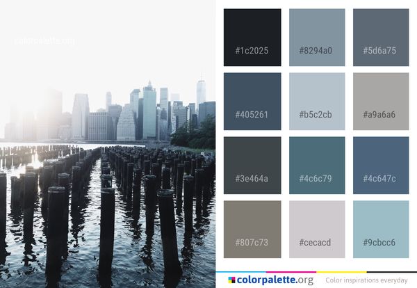 Reflection Water Cityscape Color Palette