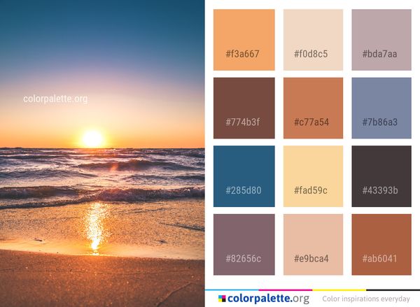 Sea Horizon Sun Color Palette