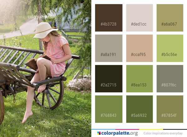 Sitting Plant Grass Color Palette