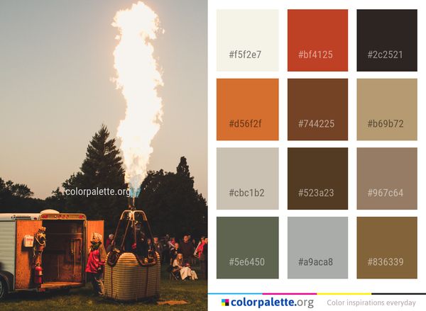 Sky Fire Morning Color Palette