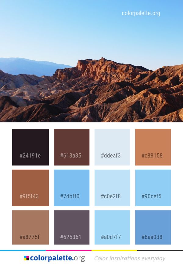 Badlands Mountainous Landforms Wilderness Color Palette