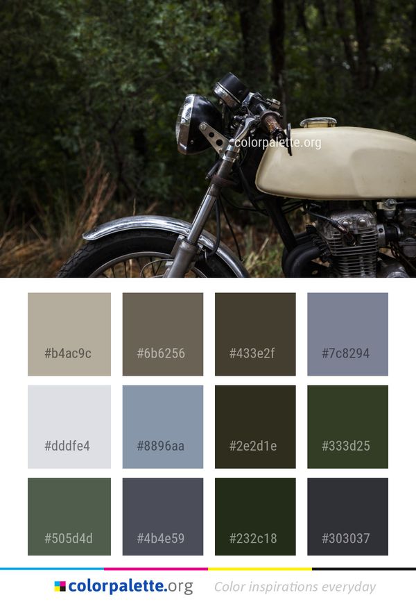 Land Vehicle Motorcycle Motor Color Palette