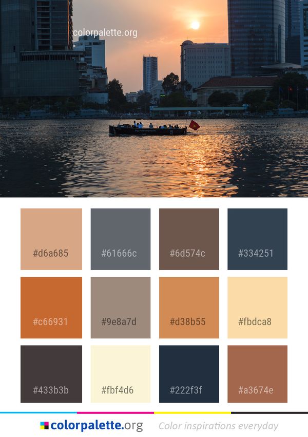 Reflection Water Skyline Color Palette