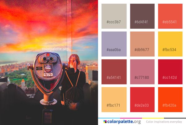 Sky Reflection Computer Wallpaper Color Palette