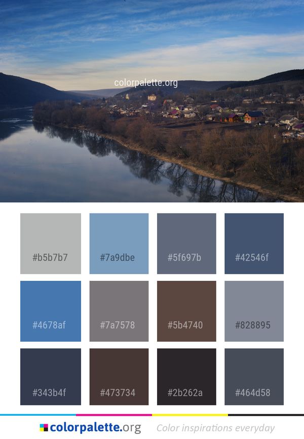 Sky Reflection Water Color Palette
