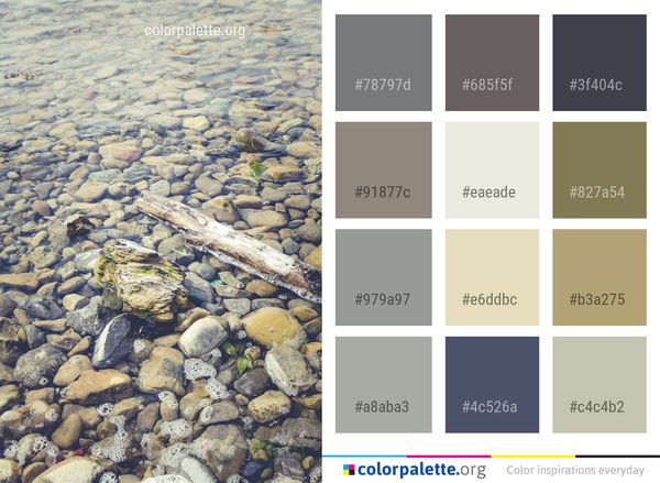 Water Shore Rock Color Palette