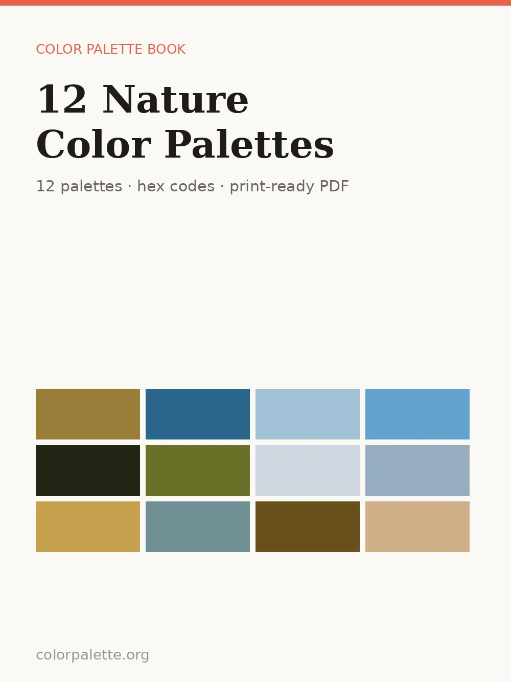 12 Nature Color Palettes