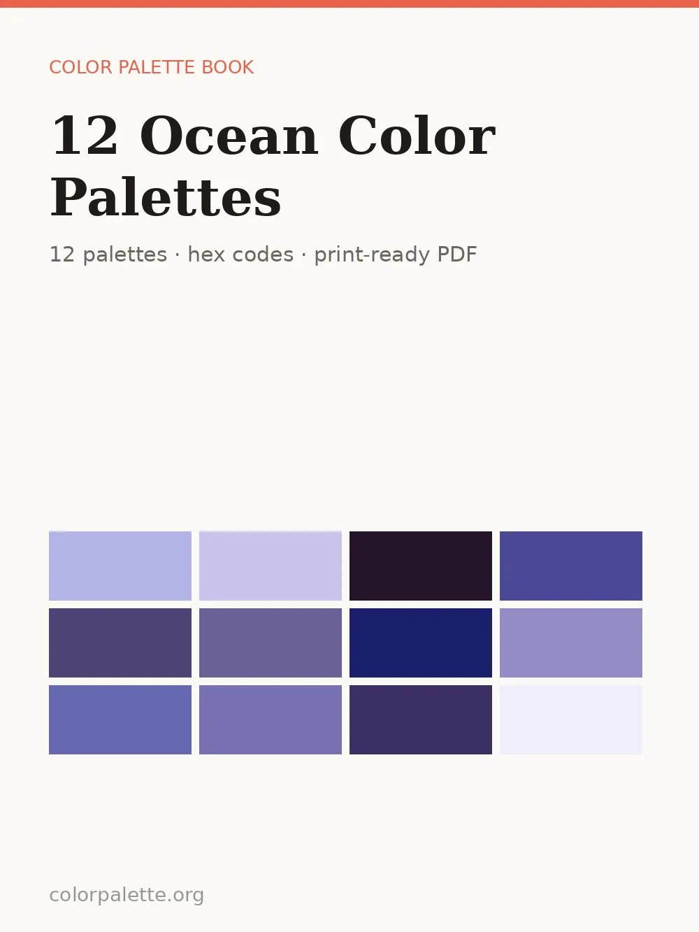 12 Ocean Color Palettes