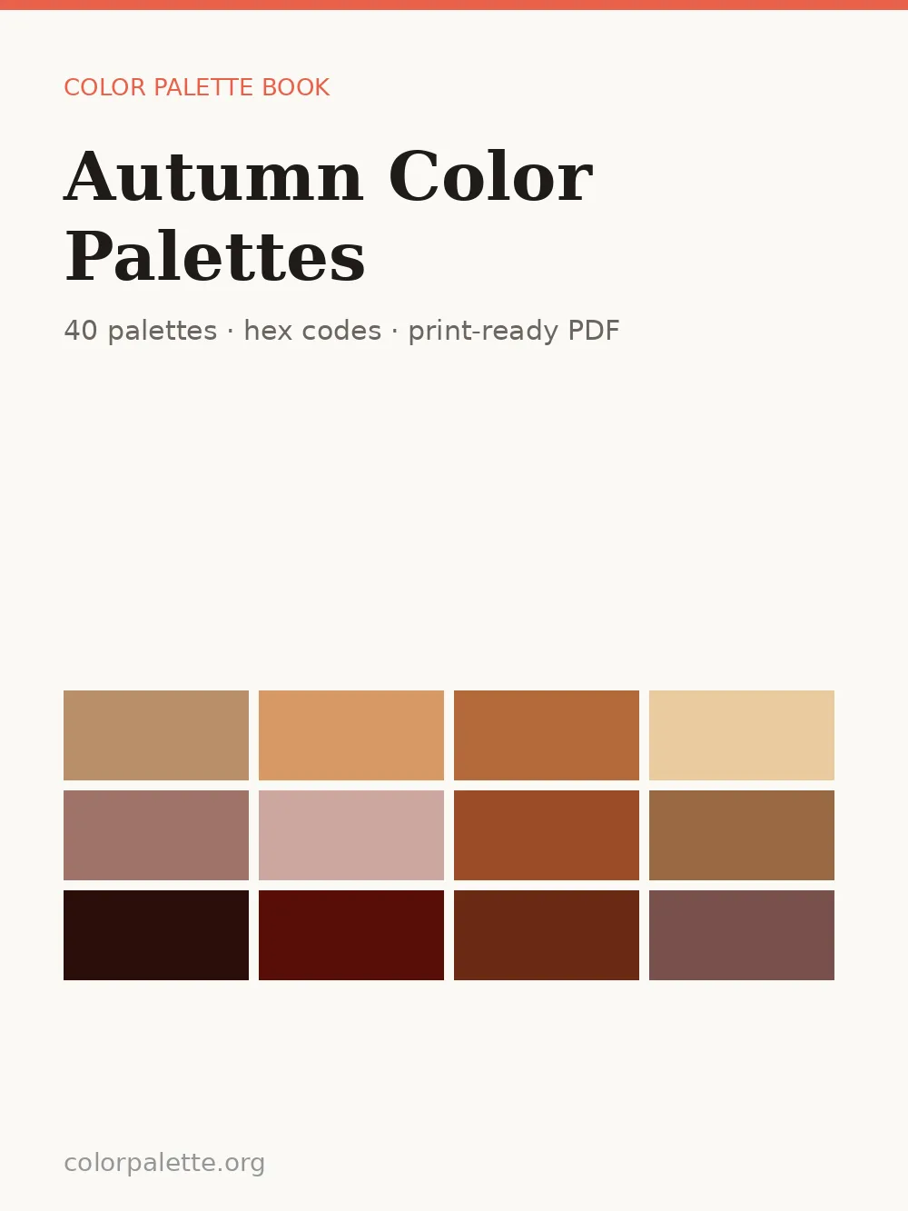 Autumn Color Palettes — Seasonal Book