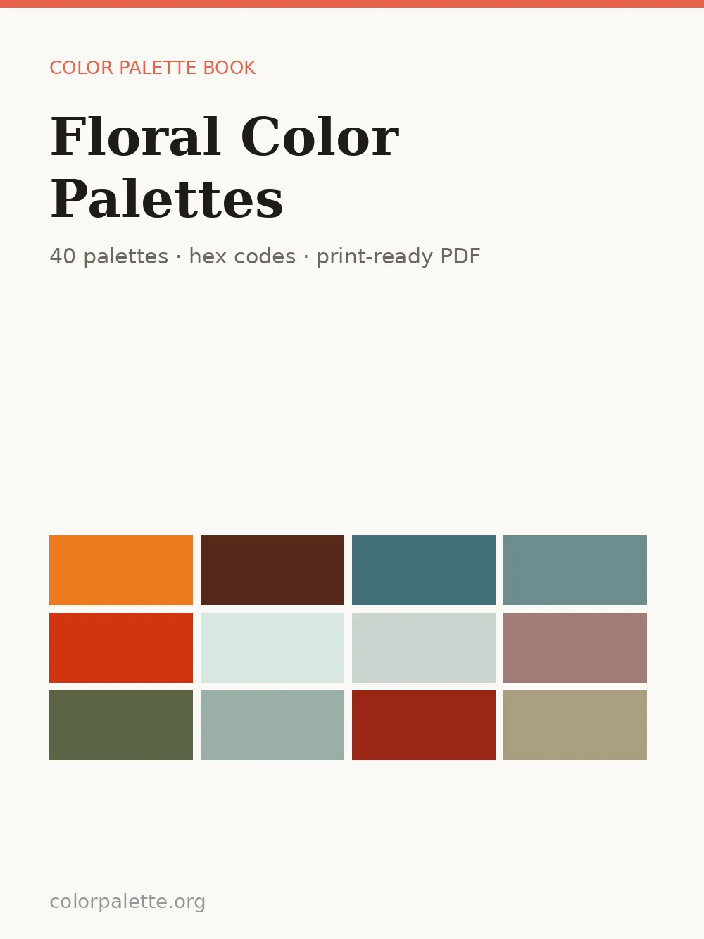 Floral Color Palettes — Digital Book