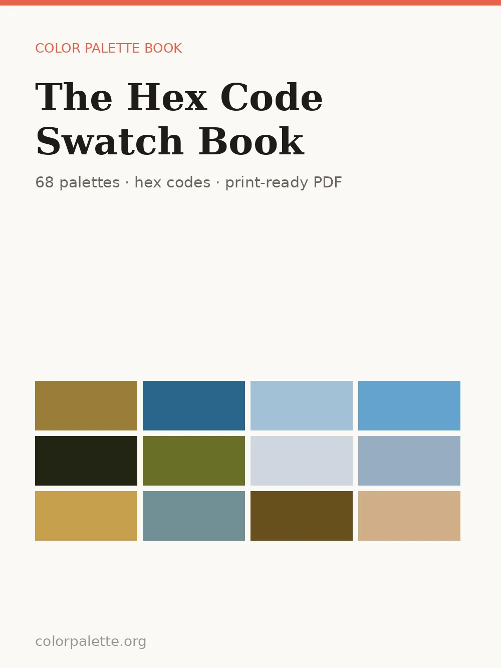 The Hex Code Swatch Book — 100 Palettes