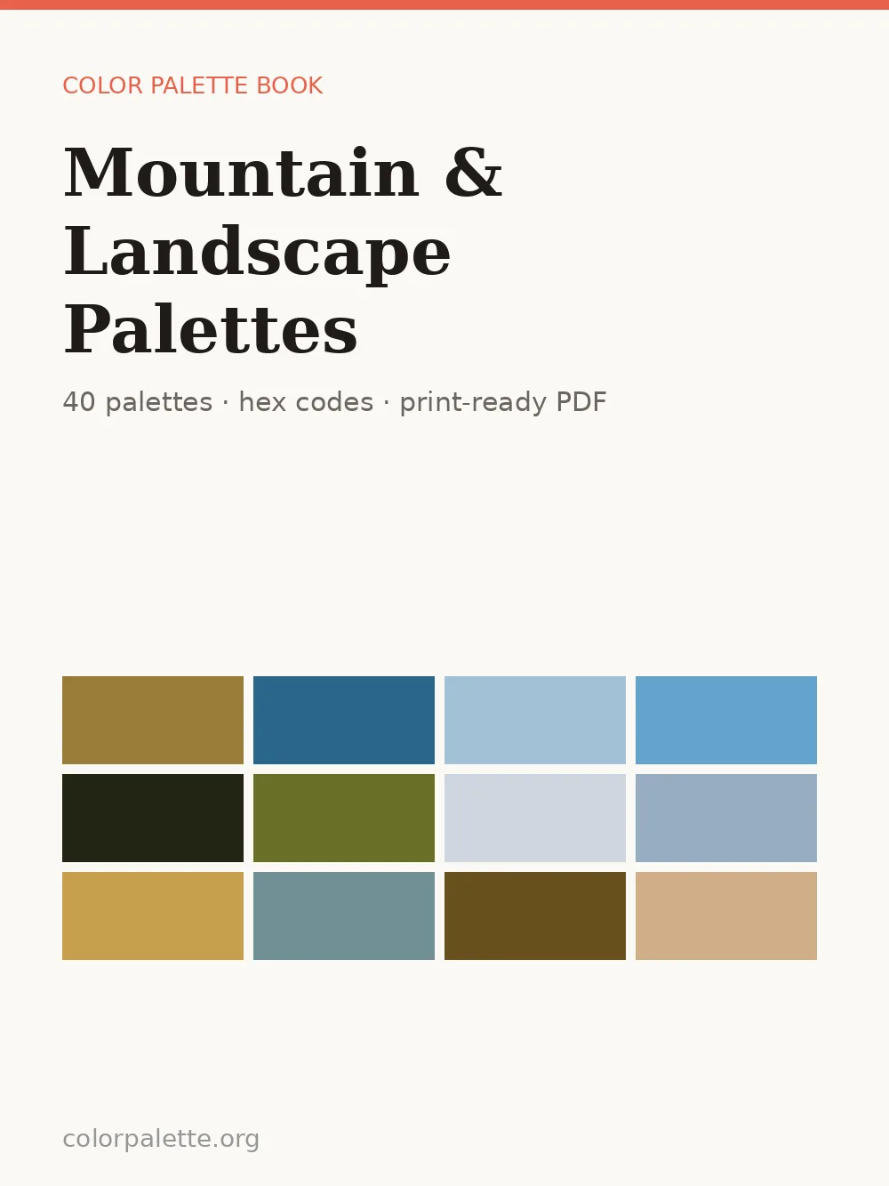 Mountain & Landscape Palettes — Book