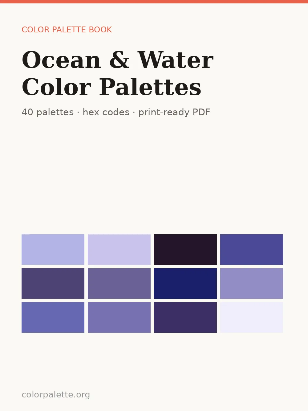 Ocean & Water Color Palettes — Book