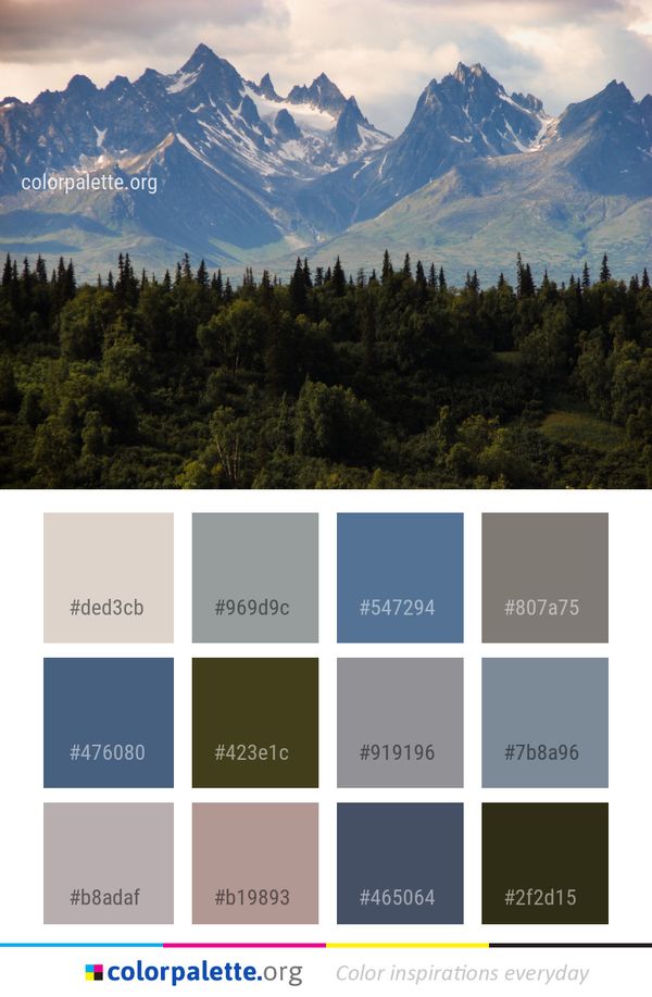 Mountainous Landforms Mountain Nature Color Palette