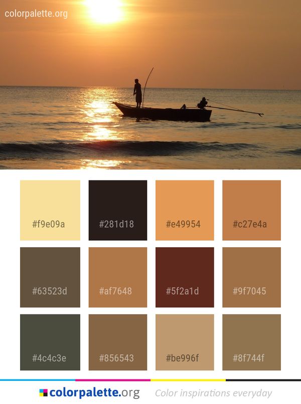 Sea Horizon Sunset Color Palette