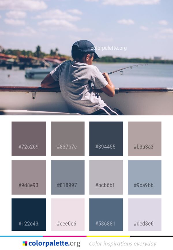 Water Fishing Rod Boating Color Palette