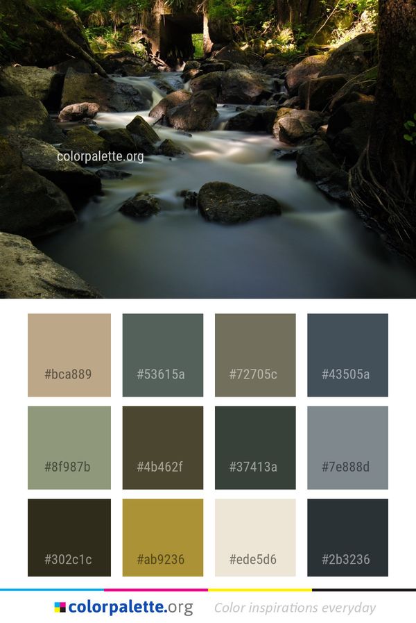 Water Stream Nature Color Palette