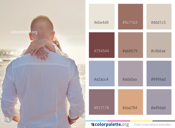 White Photograph Standing Color Palette