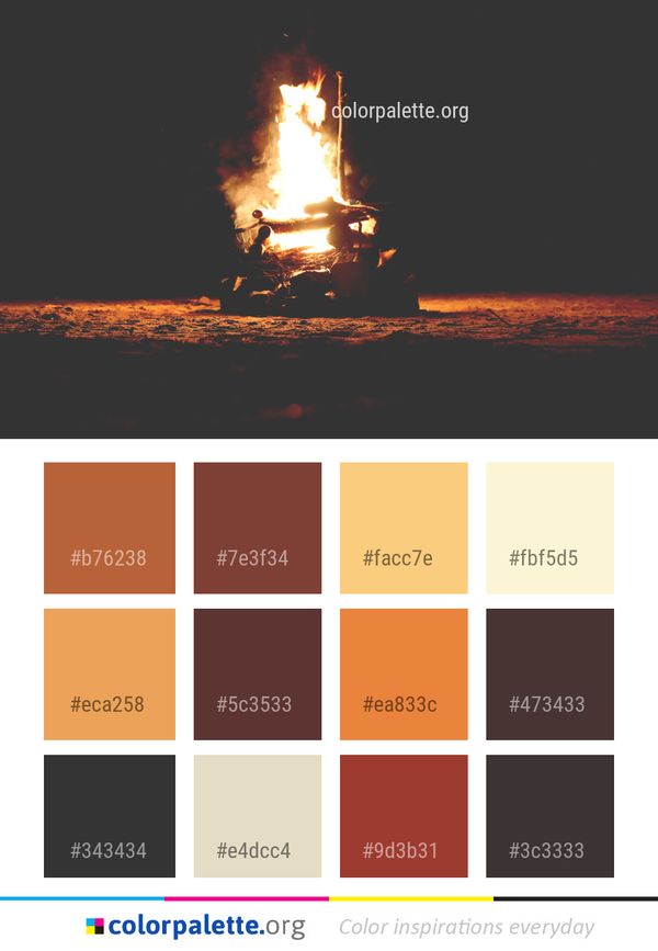 Heat Fire Flame Color Palette