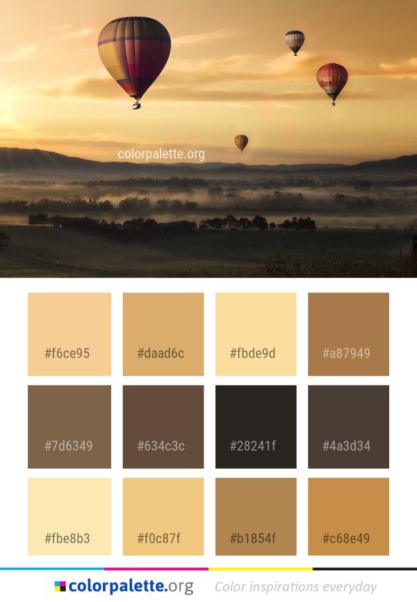 Hot Air Ballooning Balloon Sky Color Palette
