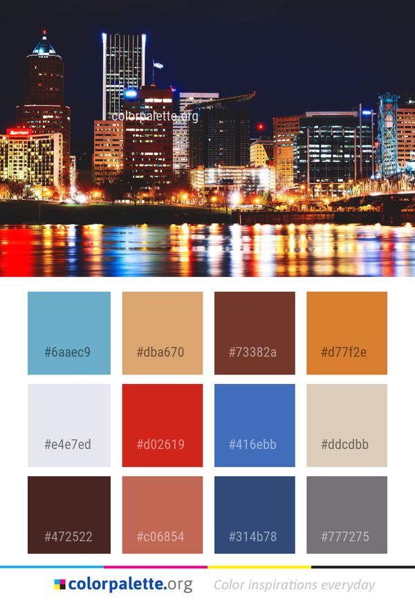 Metropolitan Area Cityscape City Color Palette