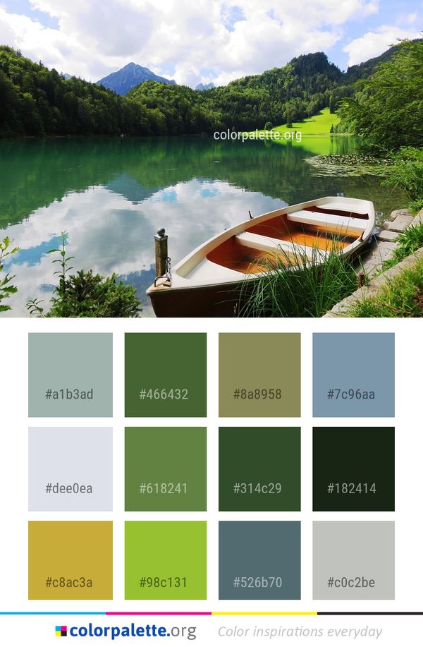 Nature Reflection Water Color Palette