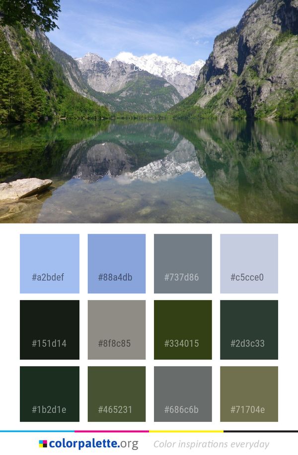 Reflection Nature Wilderness Color Palette