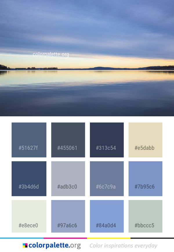 Reflection Sky Water Color Palette