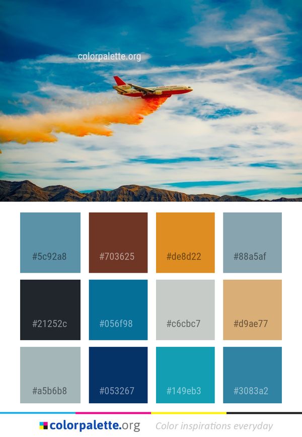 Sky Cloud Air Travel Color Palette