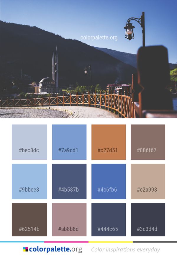 Sky Mountainous Landforms Mountain Color Palette