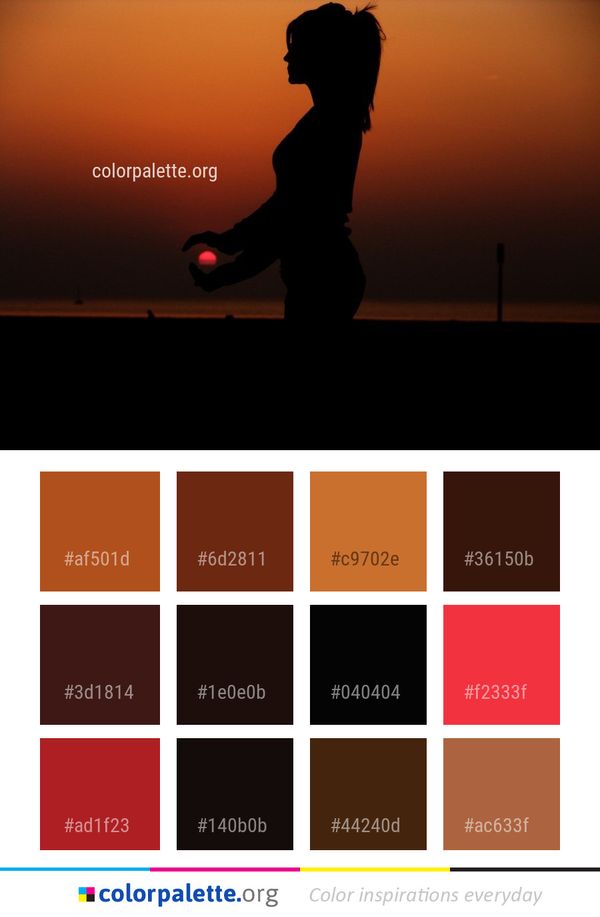 Sky Silhouette Sunset Color Palette