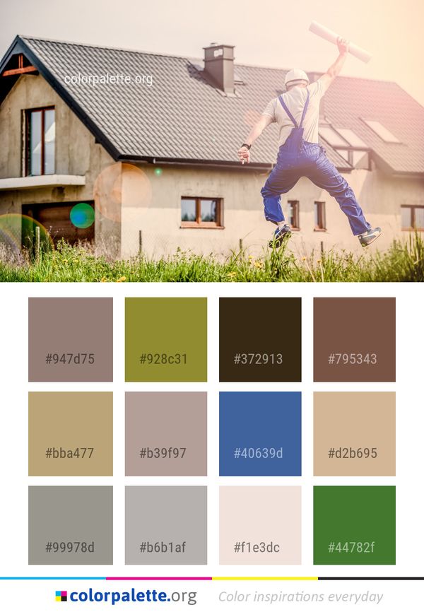 House Home Roof Color Palette