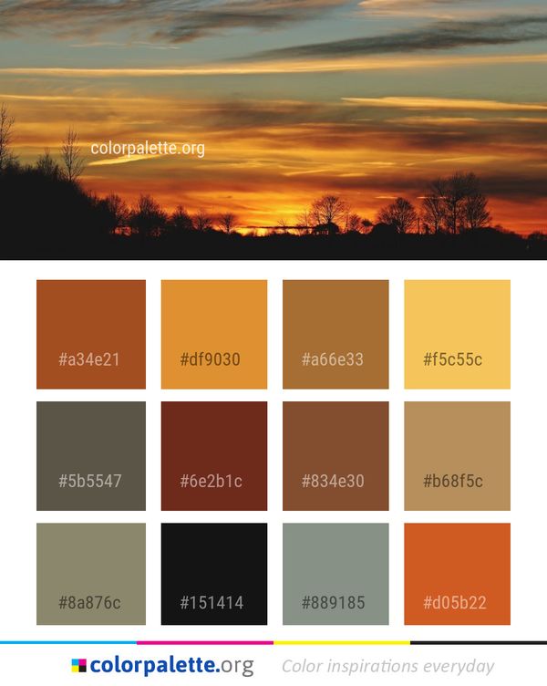 Sky Red At Morning Afterglow Color Palette