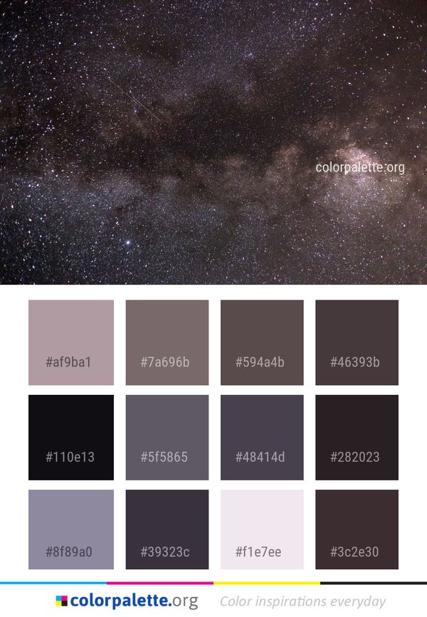 Galaxy Atmosphere Spiral Color Palette