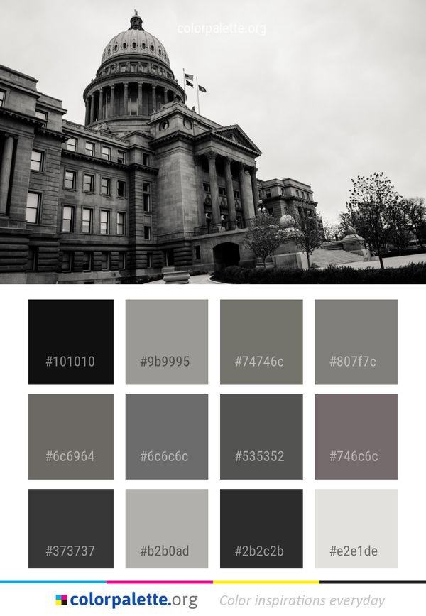 Landmark Black And White Building Color Palette