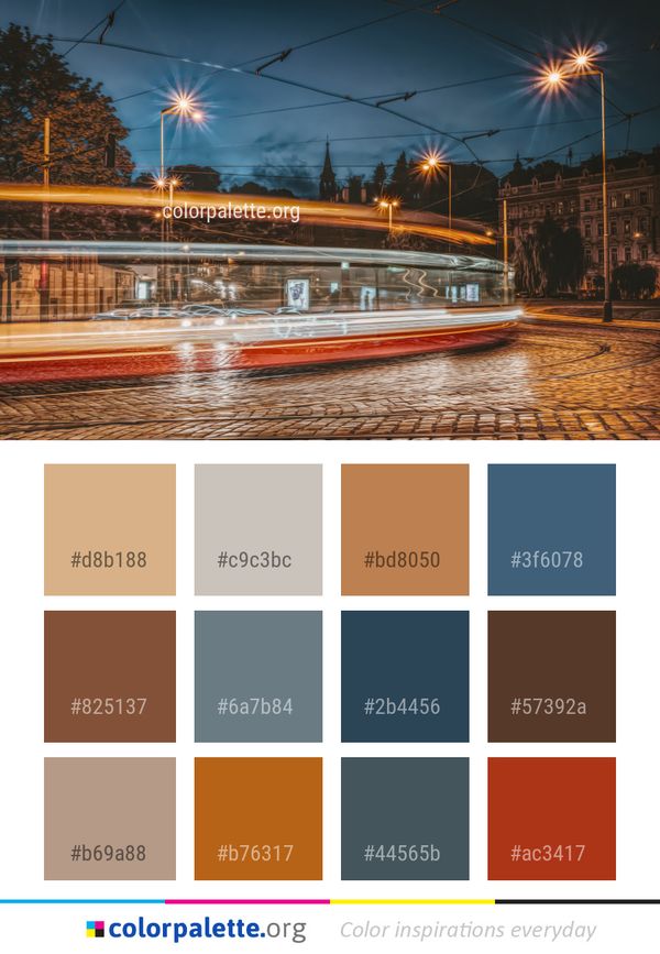 Reflection Night Urban Area Color Palette