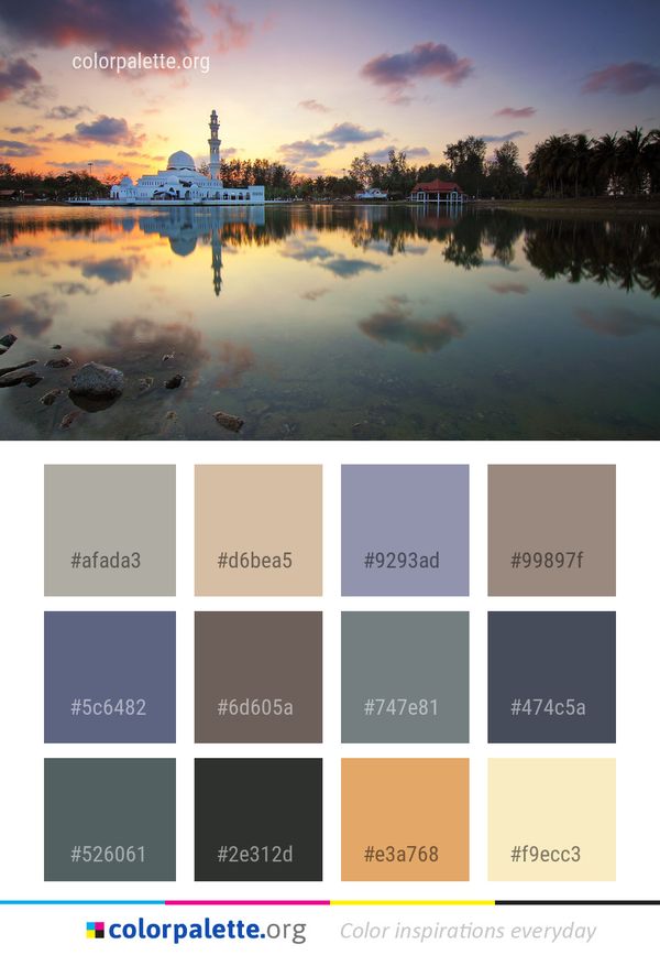 Reflection Water Sky Color Palette