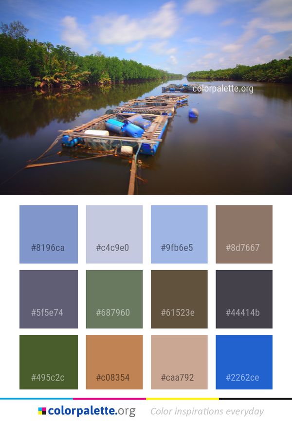 Reflection Waterway Water Color Palette