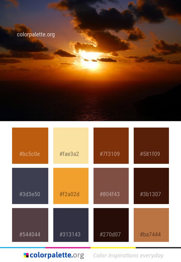 Sky Afterglow Horizon Color Palette