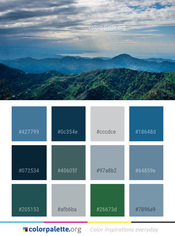 Sky Mountainous Landforms Nature Color Palette