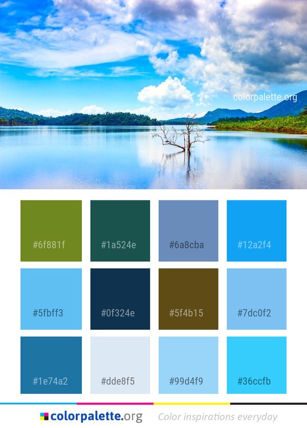 Sky Reflection Nature Color Palette