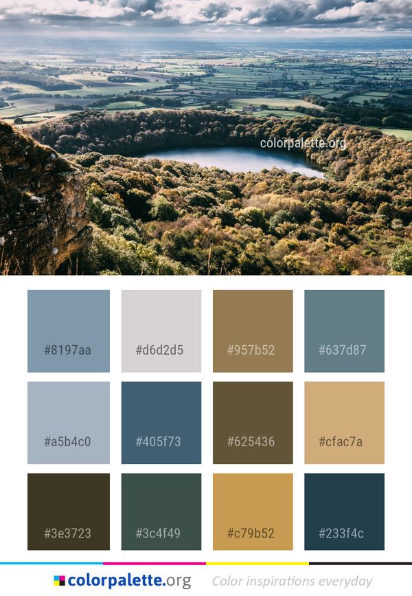 Aerial Photography Sky Escarpment Color Palette
