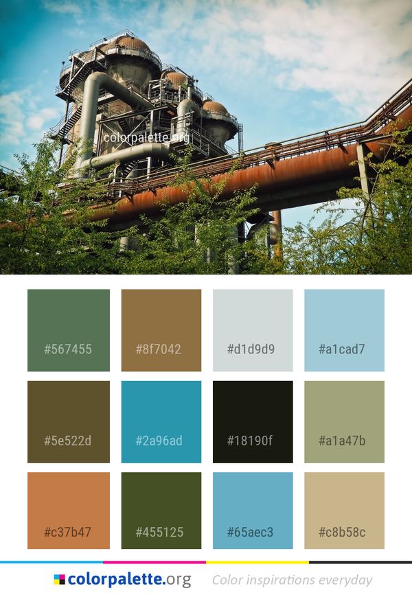 Amusement Park Tree Sky Color Palette