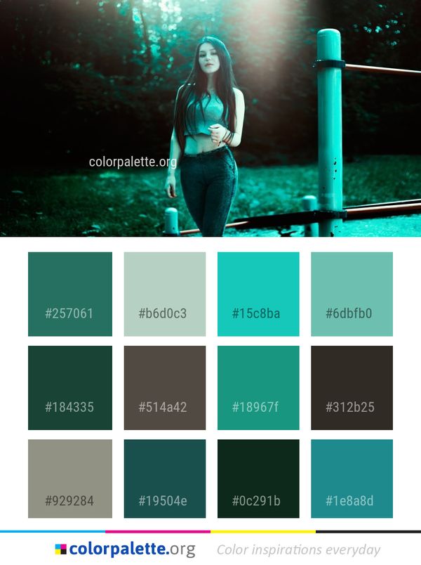 Green Light Girl Color Palette