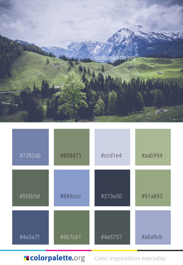 Mountainous Landforms Nature Mountain Range Color Palette