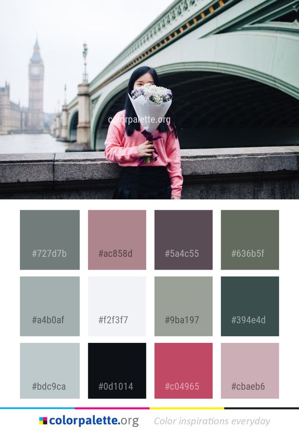 Photograph Snapshot Girl Color Palette