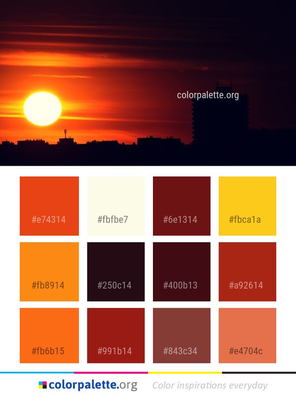 Sky Afterglow Sunset Color Palette