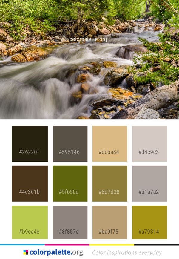 Water Stream Nature Color Palette