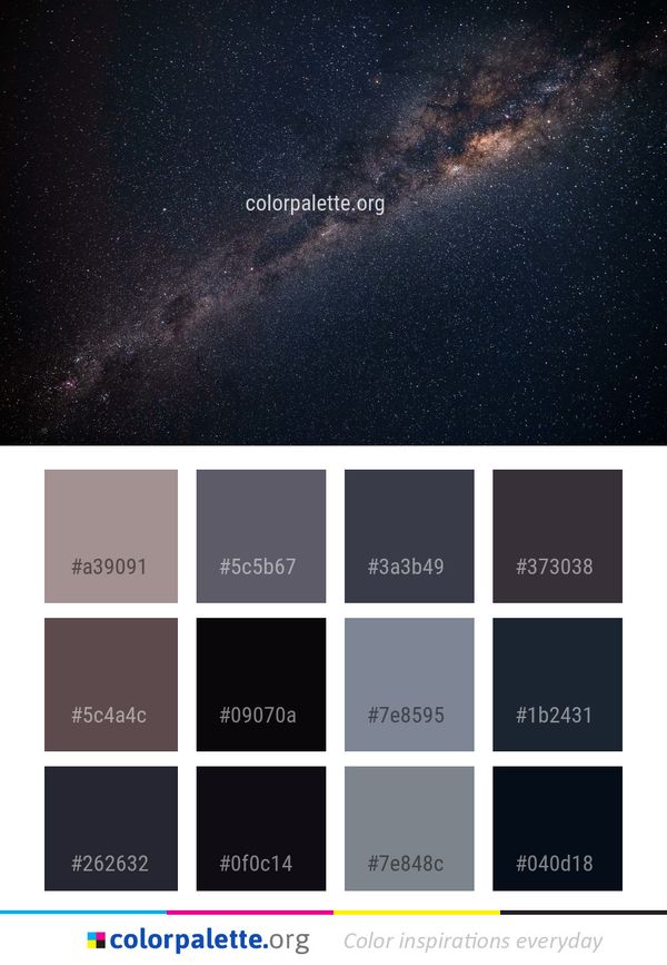 Galaxy Atmosphere Sky Color Palette